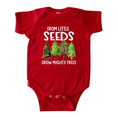 

Inktastic From Little Seeds Grow Mighty Trees Gift Baby Boy or Baby Girl Bodysuit