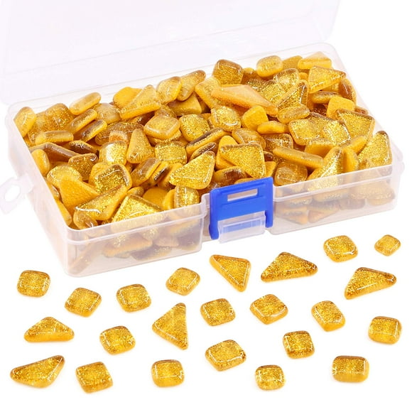 Surtido de mosaicos de cristal naranja brillante de 450 g de Tile Sweet