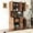 Walnut, variant on 70.11" Tall Wardrobe & Kitchen Cabinet In Rustic Style. 6-doors, 1-open Shelf, 1. Practical And Build With Flavor. 6 Doors, 1 Open Drawer. , Easy To Clean Tasty (figuratively