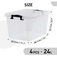 thumbnail image 2 of L Clear Plastic Storage Bins with Lids Stackable and Nestable Storage Boxes with Lids Large Plastic Storage Containers for Garage Closet Kitchen s, 2 of 6