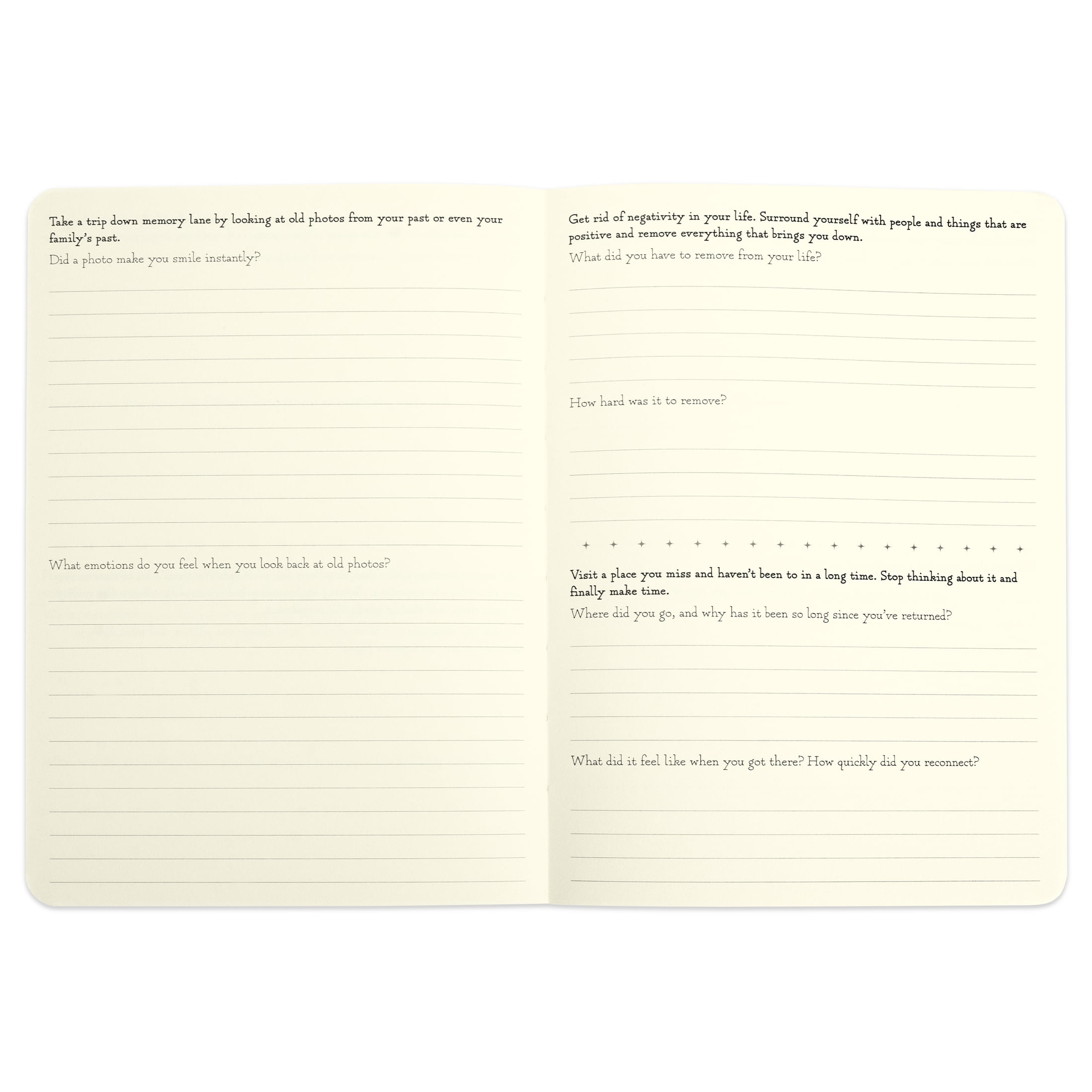 Piccadilly Guided Happiness Journal for Adults, 6 x 8.5", 200 Pages, Flexi Cardstock Cover