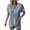 Blue, variant on Diufon Women's Knit Tops Summer Short Sleeve V Neck Blouses Lace Peathwork Solid Color Tees
