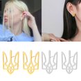 thumbnail image 2 of TIERPOP Ukraine National Emblem Ear Stud Fashion Jewelry for Daily Wear Birthday Party, 2 of 11