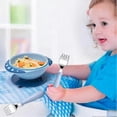 thumbnail image 2 of 6-Piece Set of Toddler Forks - Stainless Steel Utensils with Round Handles for Kids Self-Feeding, BPA-Free, 2 of 5