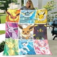 thumbnail image 2 of Cartoon Pokemon Pikachu Flannel Blanket Children Adult Gift Bedding Bedspread Sofa Spring and Autumn Warm Blanket Home Decor, 2 of 5