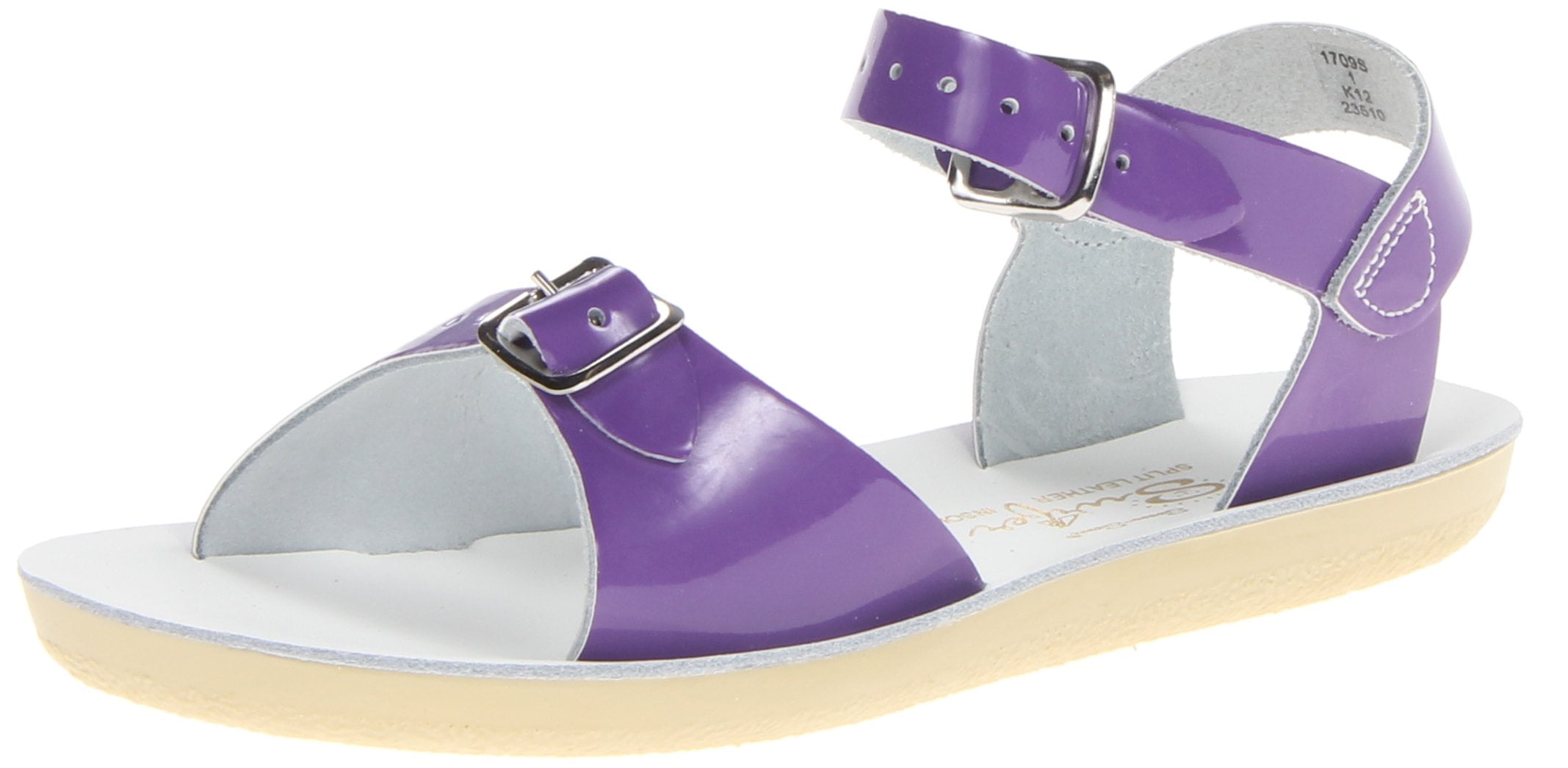 purple salt water sandals