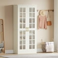 thumbnail image 1 of 71-Inch Tall Shoe Cabinet with Doors, 8-Tier Shoe Storage Cabinet with Adjustable Shelves, Modern Shoe Organizer Shoe Rack Cabinet for Entryway, White, 1 of 9