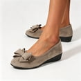 thumbnail image 2 of Loafers for Women Fashion Casual Spring and Summer Beach Versatile Bowknot Shallow Shoes Women's Loafers Shoes with Bowknot Flats Casual Comfortable Walking Loafers Sandals for Women, 2 of 7
