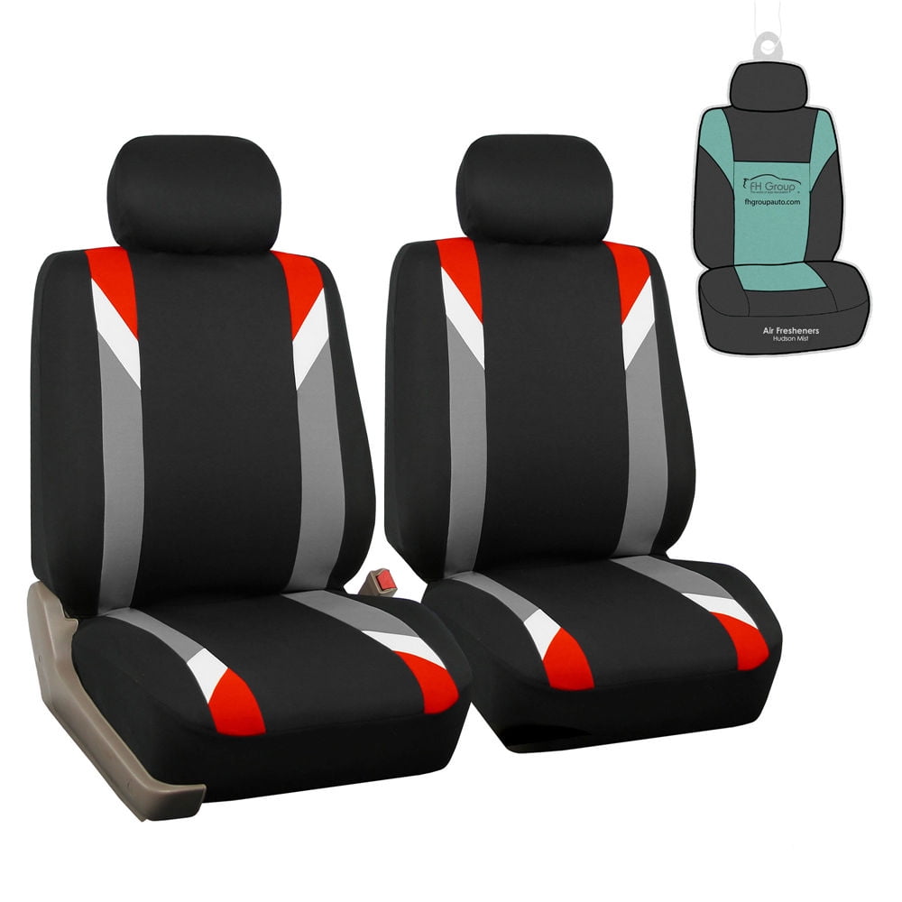 FH Group Airbag Compatible Modernistic Flat Cloth Two Front Bucket Seat