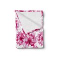 thumbnail image 2 of Watercolor Soft Flannel Fleece Blanket, Abstract Floral Arrangement Peonies Pattern Botany Themed and Nature Inspired, Cozy Plush for Indoor and Outdoor Use, 70" x 90", Pink Magenta, by Ambesonne, 2 of 5