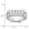 thumbnail image 3 of Real 14kt White Gold Diamond 5-stone Mens Ring Size: 10; for Adults and Teens; for Women and Men, 3 of 3