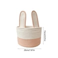 thumbnail image 3 of Yhmxh Large Easter Basket Toy Storage Basket, Long Bunny Ears Baskets for Storage Organizing Cute Personalized Woven Cotton Rope Storage Bins Egg Hunt Baskets for Party Gifts Toy, 3 of 6