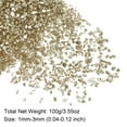 thumbnail image 2 of Uxcell 10Pack Crushed Glass Chips 100g 1.5x2mm Irregular Metallic Glass Champagne, 2 of 5