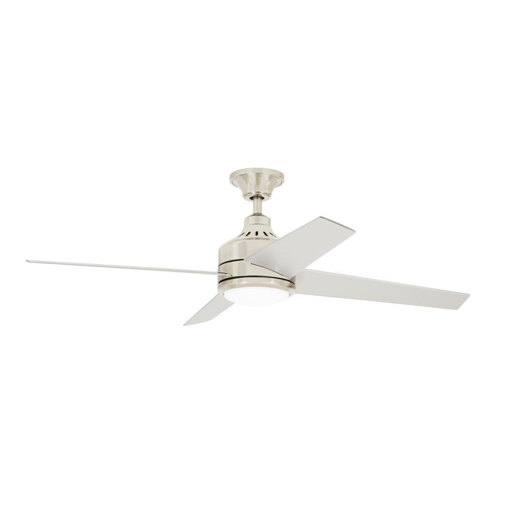 Details about   Mercer 52 in LED Indoor Brushed Nickel Ceiling Fan with Remote Control 