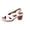 White, variant on Women's Cut Out Block Heel Sandals, Chunky Heel Sandals for Women Open Toe Ankle Strap Dressy Sandals With Arch Support Comfortable Block Heel Summer Shoes for Vacation, Walking, Brown 5.5