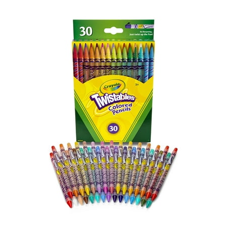 Crayola Twistables Colored Pencil Set, 30 Colors - Walmart.com