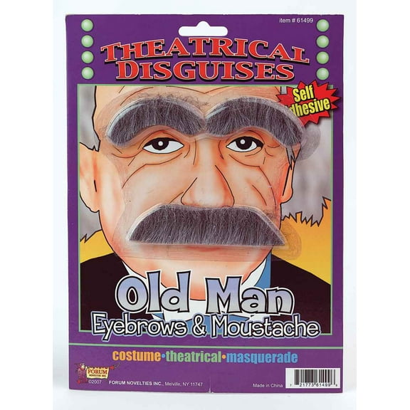Halloween Old Man Eyebrows And Moustache