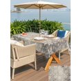 thumbnail image 4 of Outdoor Tablecloth with Umbrella Hole and Zipper, Christmas Snowflakes Rectangle Table Cloth 52x70 Inch Waterproof Tablecloth, Grey Winter Snow Vintage Country Picnic Table Cover for Patio Camping, 4 of 7