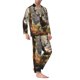 thumbnail image 2 of Fotbe Enchanted Deer In Cave Pijama de Hombre con Estampado de Manga Larga, Conjunto de 2 Piezas, Ropa de Dormir Suave y Cómoda con Bolsillos-Large, 2 of 7