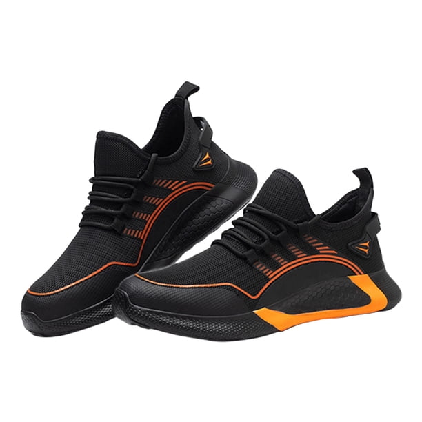 Zapatos de seguridad en el trabajo Zapatos de seguridad de trabajo ligeros, cómodos, con punta de acero para mujeres y hombres (40 naranja)