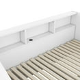 thumbnail image 5 of Wooden Daybed with Trundle Bed and Two Storage Drawers, Twin to King Size Extendable Bed Daybed, Wood Captain’s Bed Frame for Kids Guests Bedroom Guest Room, No Box Spring Needed (White), 5 of 9