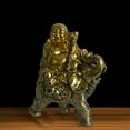 thumbnail image 4 of Abbracc Laughing Buddha Riding AN Elephant Statue Classical Decorative for Tabletop, 4 of 9
