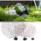 thumbnail image 4 of 2 uds simulación de acuario plantas subacuáticas decorativas reutilizables práctico árbol de pavo real Artificial para decoración de peceras negro S, 4 of 5
