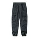 thumbnail image 2 of Puntoco Pantalones casuales largos para hombre Pantalones casuales de moda para hombre de color sólido con bolsillos con cremallera y cintura elástica largos, 2 of 5