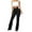 Black, variant on Women's Fashion Solid Color Washed Casual High Waisted Jeans, Straight Leg Denim Pants for Women, Stretch Comfort Fit, Vintage Wash Jeans,White,S