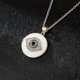 thumbnail image 3 of 18k Gold Plated Evil Eye Enamel Disk Pendant Necklace,handmade Adjustable Amulet Good Luck Protection Evil Eye Jewelry For Women, 3 of 4