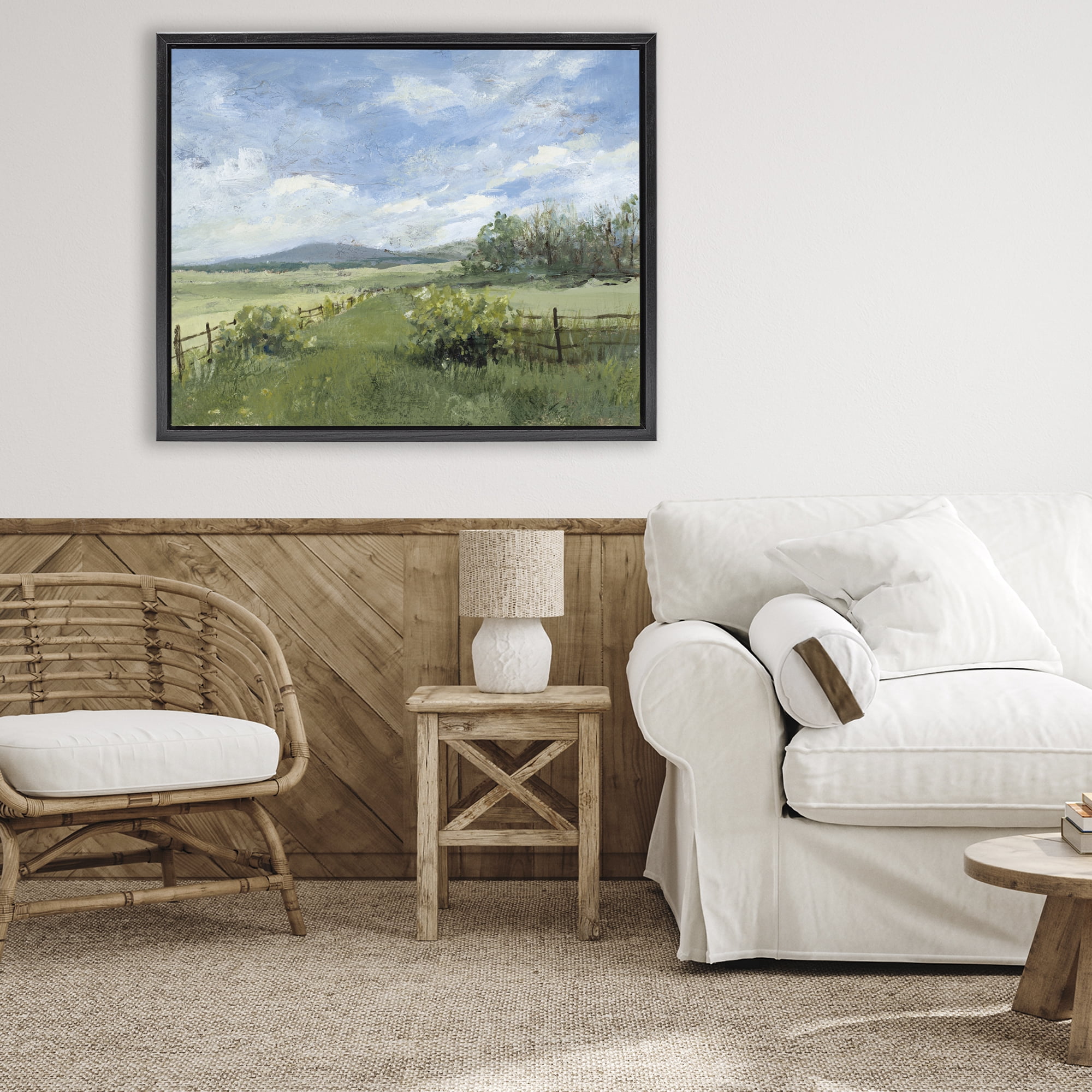 Stupell Industries Thank You Nature Landscape Black Framed Floater Canvas Wall Art, design by Lanie Loreth