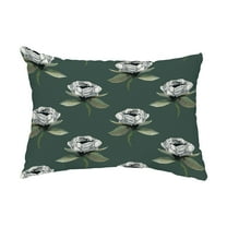 Simply Daisy, 14" x 20" Floral Bunch Green Floral Print Decorative Outdoor Throw Pillow