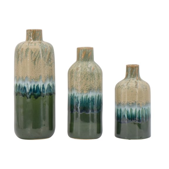 A&B Home Bliss Vases - Set of 3 - Blue/Green