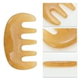 thumbnail image 3 of Unique Bargains 1 Pc Five-tooth Head Massage Comb for Home Light Yellow Resin, 3 of 5