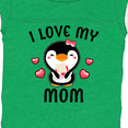 thumbnail image 4 of Inktastic I Love My Mom with Cute Penguin and Hearts Girls Baby Bodysuit, 4 of 5
