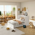 thumbnail image 3 of OxyLife Queen MDF Murpy Bed with Drawer and USB Charging Station, White, 3 of 10