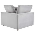 thumbnail image 4 of Modway Commix Down Filled Overstuffed Performance Velvet 4-Seater Sofa in Light Gray, 4 of 10