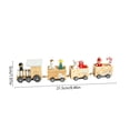 thumbnail image 3 of Christmas Wooden Train Set, Four-Section Mini Train Set Christmas Decorations, Christmas Toys Under Xmas Tree for Party Favor Home Decor, 3 of 6