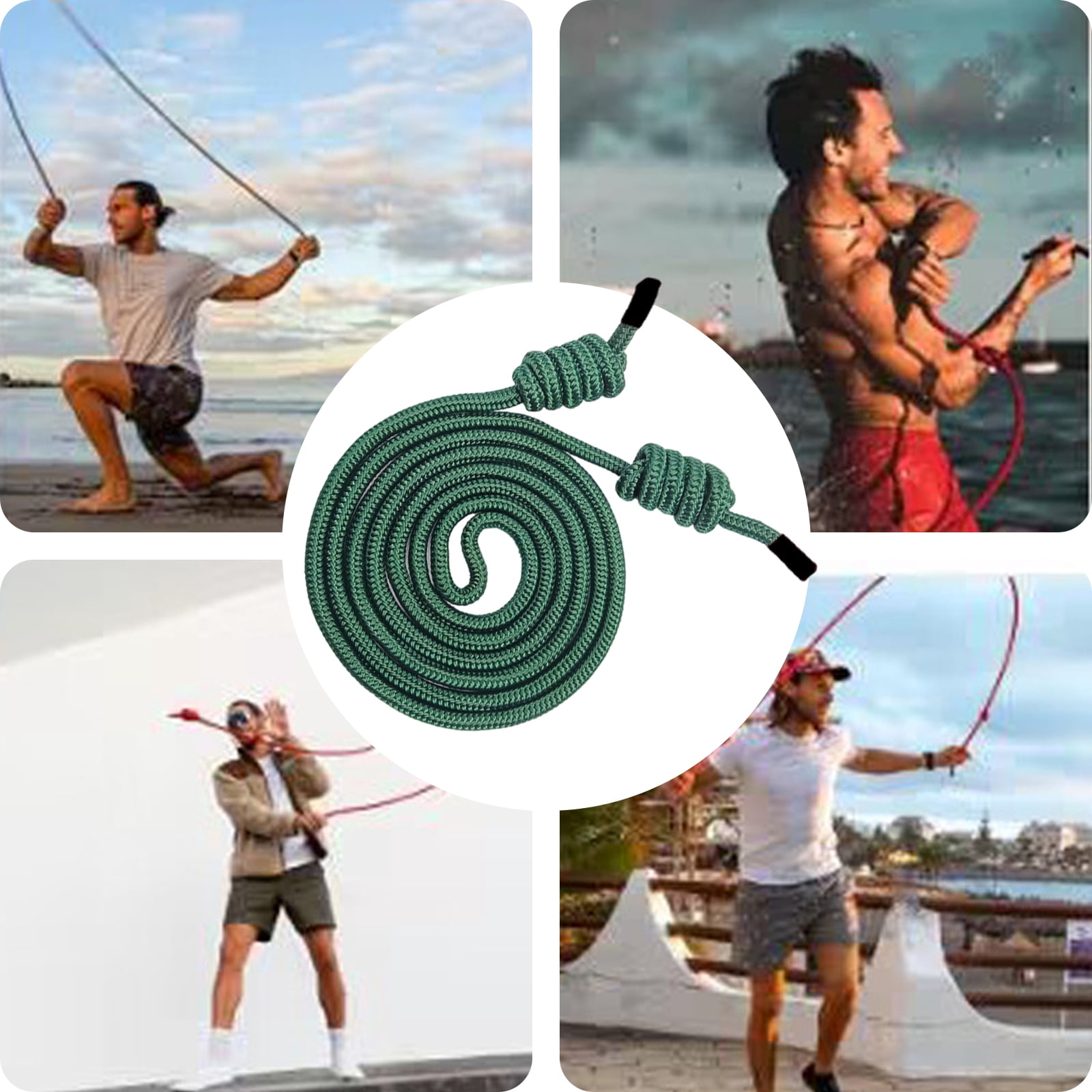Flow Exercise Jump Rope for Fitness, Adjustable Exercise Jump Rope for Men & Women, Double Woven Workout Rope for Home Gym, Cardio, Indoor/Outdoor Training (Beginner Friendly)