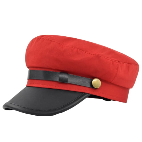 Beret Cap Solid Color Wide Brim Retro Style Casual Cap Sun