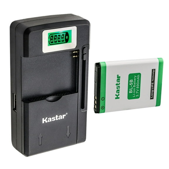 Kastar 1-Pack BL-5B Battery and Smart Charger Replacement for Vivitar DVR-850W, Vivitar V8027, Vivitar ViviCam 8027, Vivitar ViviCam 8225, Vivitar ViviCam T328, Vivitar ViviCam V8225, Vivitar VT328