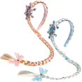 thumbnail image 3 of Diademas De Princesa Corona Para Niños, Diademas De Copos De Nieve Con Trenzas De Peluca Para Niñas Encantadoras, Accesorios Para El Cabello Para Niños Cateissary CE005828-00, 3 of 6