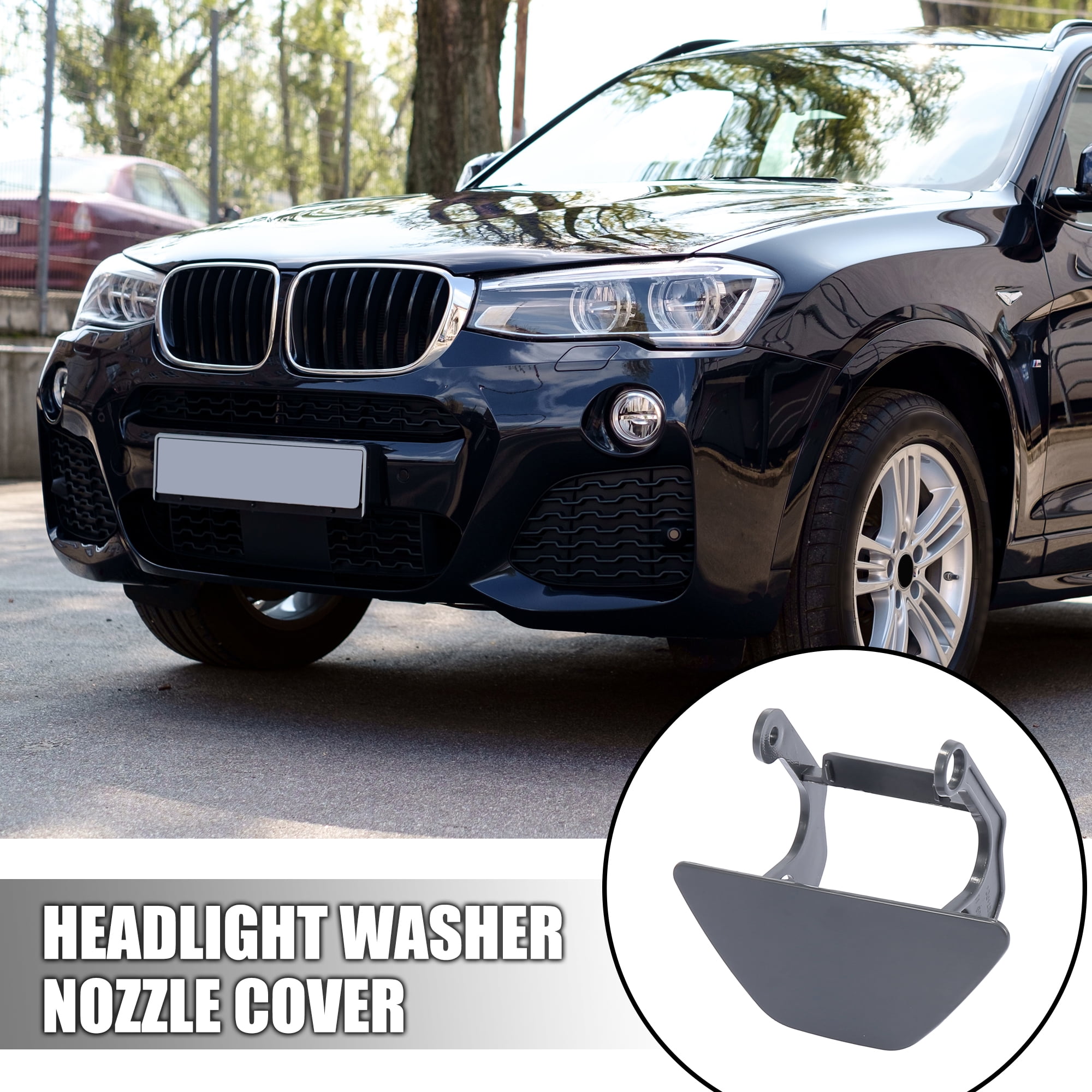 2x spray nozzle headlight cleaning cover left right for BMW X3 F25 10-14