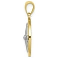thumbnail image 3 of 10K Yellow Gold Nautical Compass White Needle Charm Pendant Necklace with Chain for Women, 3 of 5