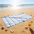 thumbnail image 6 of Beforeyayn Ultra Fine Microfiber Striped Beach Towel Quick Dry, Lightweight and Highly Absorbent Towel for Swim and Travel, Sand Resistant Soft Portable Towel for Outdoor, Beach Accessory, 6 of 6
