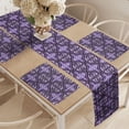 thumbnail image 2 of Ambesonne Purple Table Runner & Placemats, Celtic Knot Art, Placemat 4 pcs + Runner 14"x72", Violet Lilac, 2 of 2
