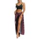 thumbnail image 4 of VISgogo Pantalones de pierna ancha de verano para mujer, pantalones sueltos sueltos de tiro medio con estampado bohemio con divisiones para yoga, playa, vacaciones VISgogo  moda, 4 of 8