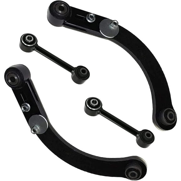 Detroit Axle - 4 Rear Upper and Lower Control Arms for 2007-2017 Dodge Caliber Jeep Patriot Compass, 2 Upper Control Arms, 2 Lower Forward Lateral Links Replacement