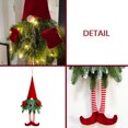 thumbnail image 7 of Fufafayo under $5 Christmas Wreath Gnome Wreath with Lights Santa Gnome Christmas Hanging Sign Front Door Decoration Artificial Pine Spruce Wreath for Indoor Outdoor Home Xmas Porch, 7 of 7