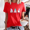thumbnail image 2 of Moda Mujer Causal Pascua Cuello redondo Blusa estampada Camiseta de manga corta Tops de verano Pompotops  hkajfhjk461194, 2 of 6